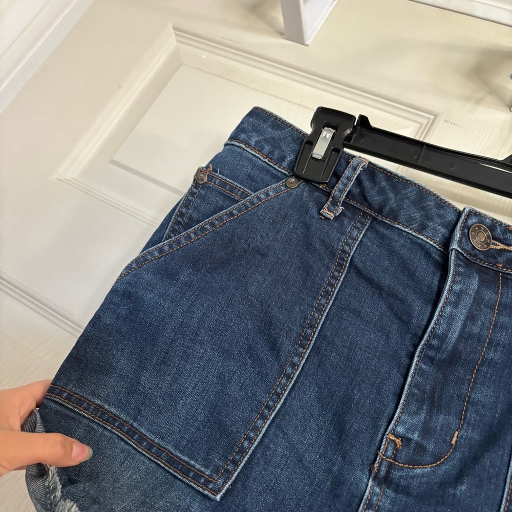 Free People Lily High Rise Cuffed Denim Jean Shorts - Picture 4 of 8